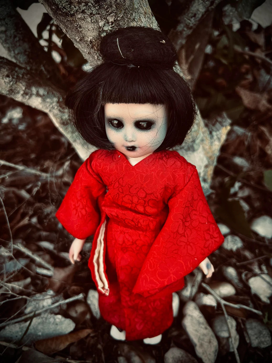 Meet Rea 11 " Mini Haunt Doll Porcelain Creepy Haunted Spirit Infected Scary Poltergeist Spooky Zombie Possessed Gothic Positive Energy