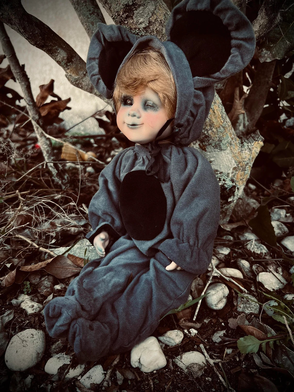 Meet Patsy 14" Doll Mouse Porcelain Witchy Creepy Haunted Spirit Infected Scary Spooky Zombie Possessed Fall Gothic Positive Energy