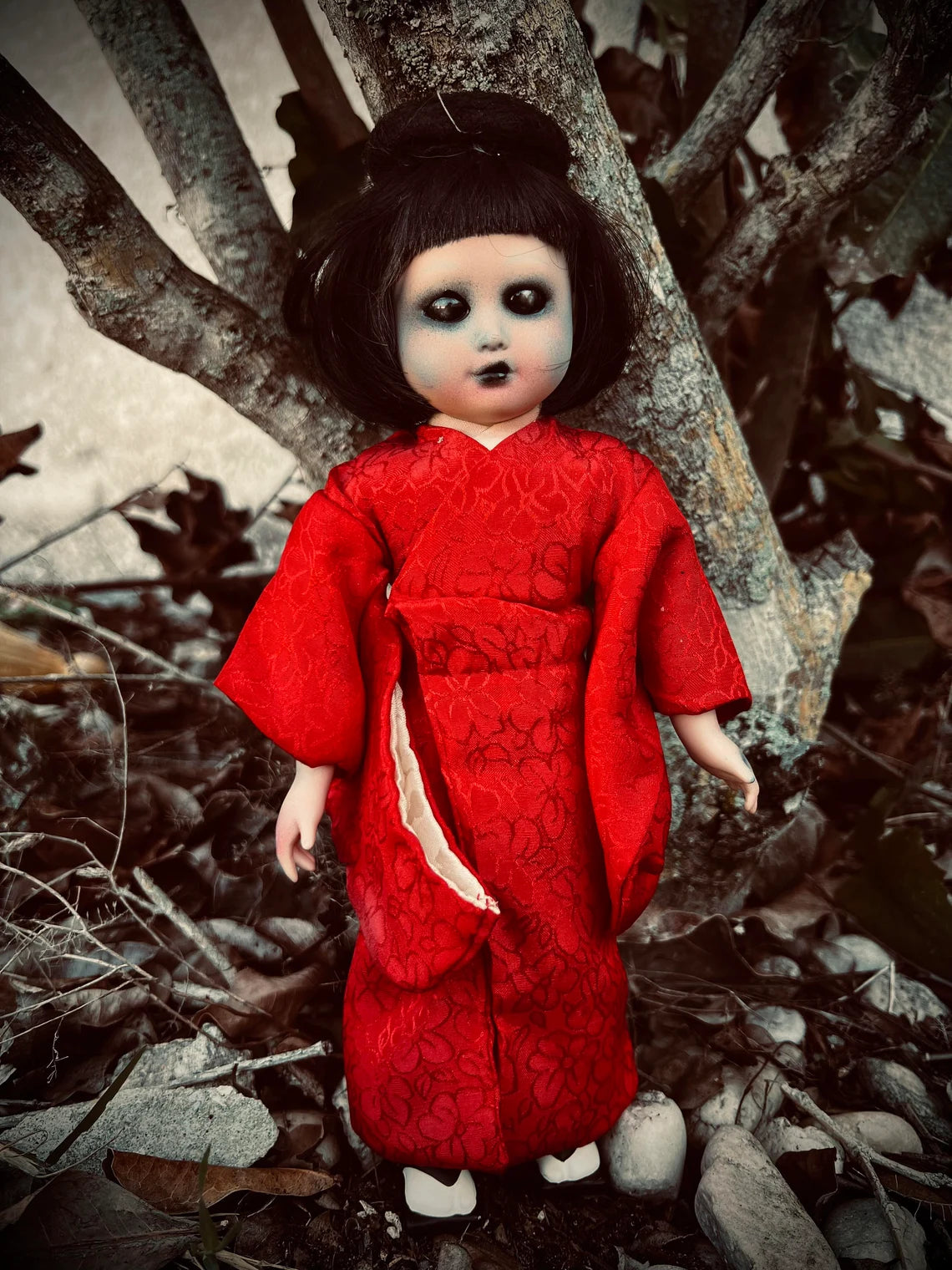 Meet Rea 11 " Mini Haunt Doll Porcelain Creepy Haunted Spirit Infected Scary Poltergeist Spooky Zombie Possessed Gothic Positive Energy