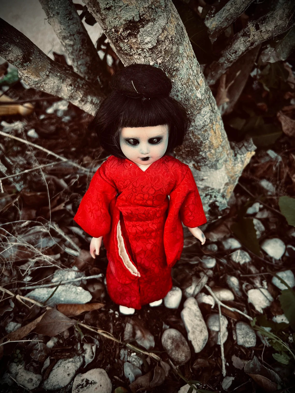 Meet Rea 11 " Mini Haunt Doll Porcelain Creepy Haunted Spirit Infected Scary Poltergeist Spooky Zombie Possessed Gothic Positive Energy