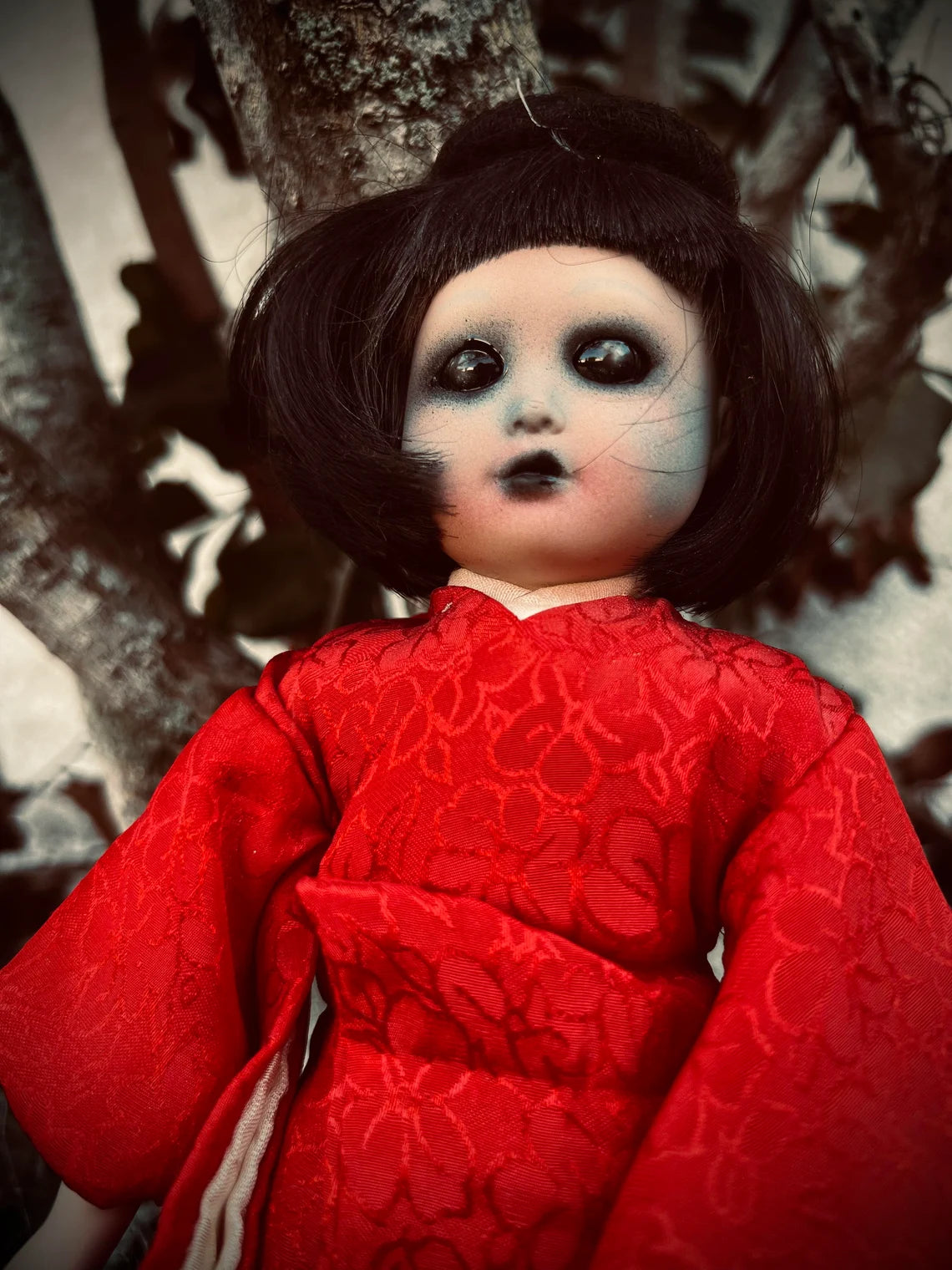 Meet Rea 11 " Mini Haunt Doll Porcelain Creepy Haunted Spirit Infected Scary Poltergeist Spooky Zombie Possessed Gothic Positive Energy