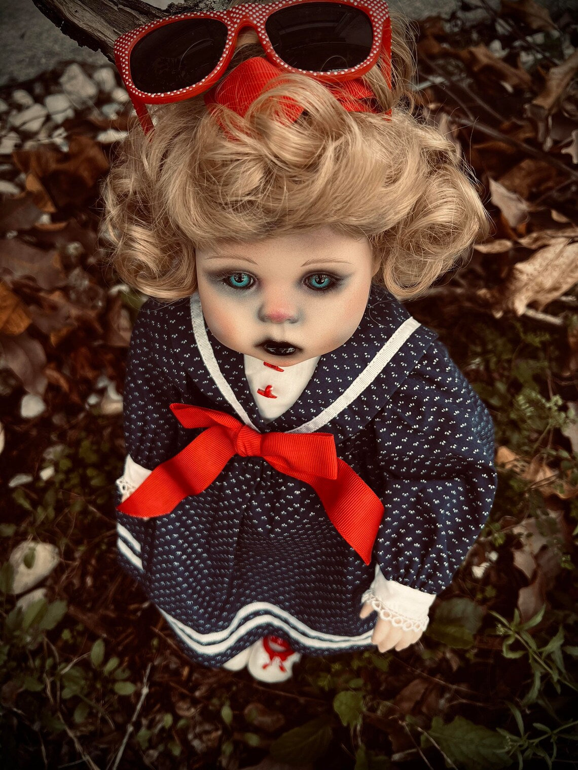 Meet Olive 20" Doll Porcelain Witchy Creepy Haunted Spirit Infected Scary Poltergeist Spooky Blue Eyes Possessed Gothic Positive Gift Idea