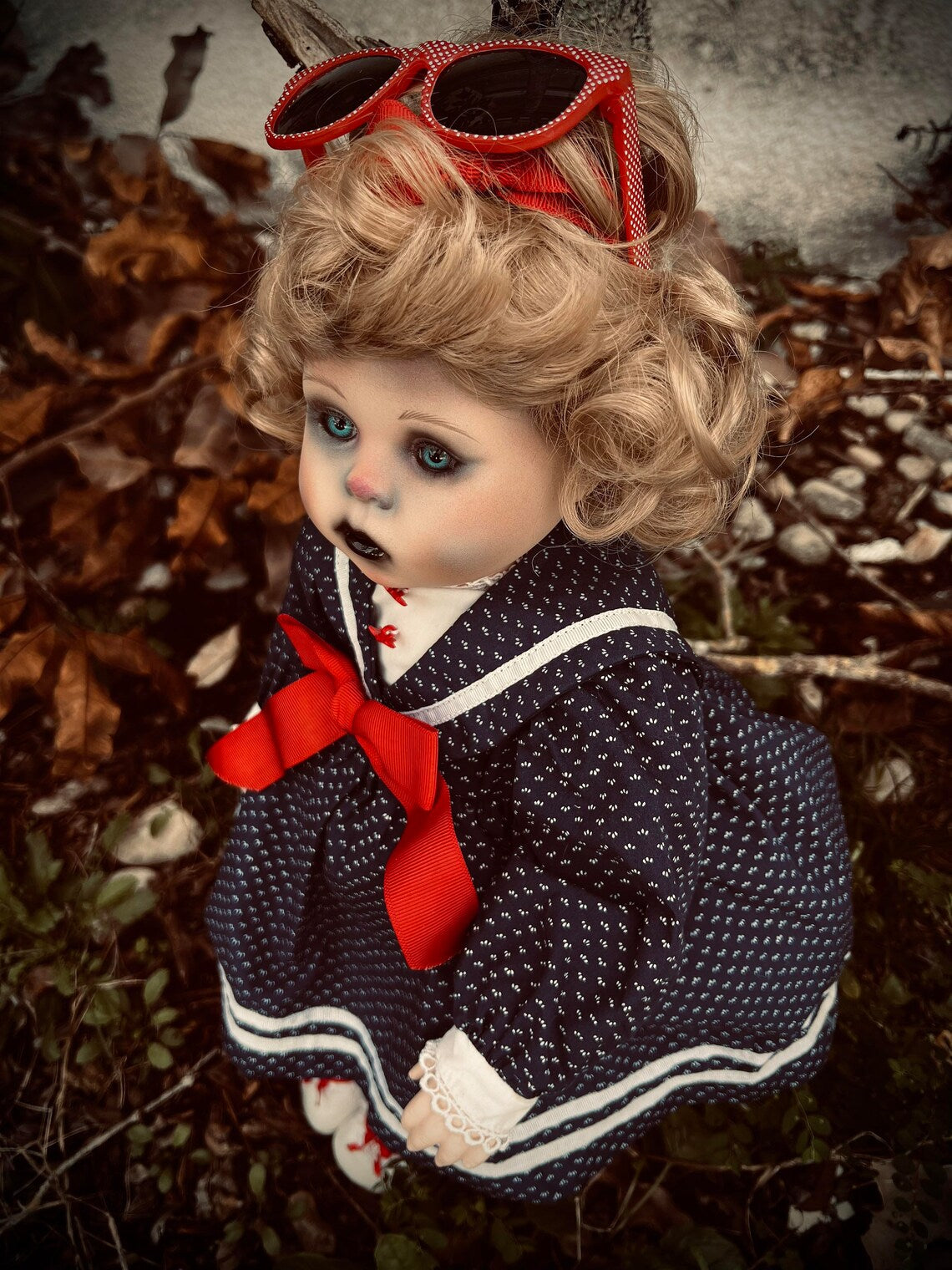 Meet Olive 20" Doll Porcelain Witchy Creepy Haunted Spirit Infected Scary Poltergeist Spooky Blue Eyes Possessed Gothic Positive Gift Idea