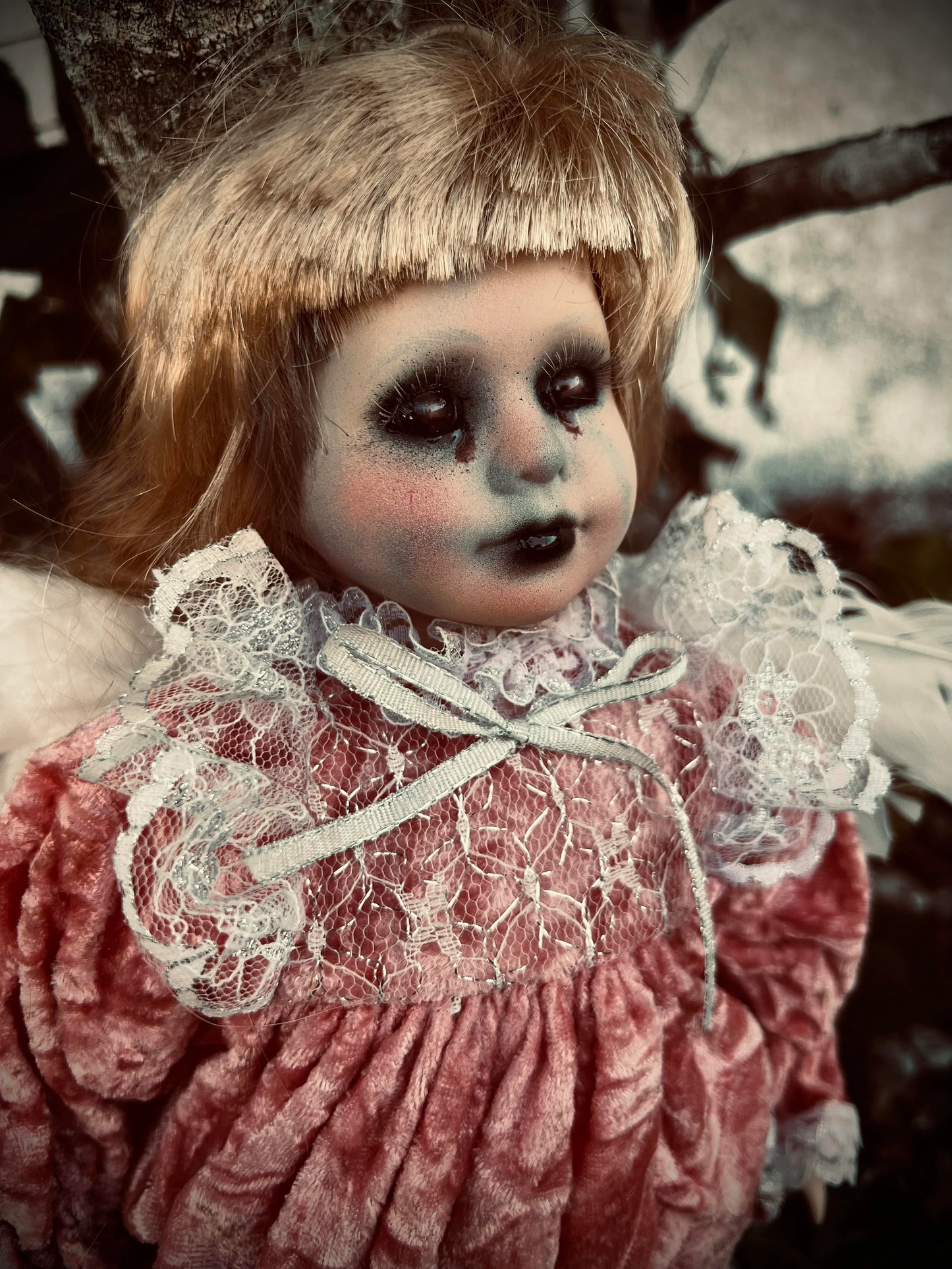 Meet Mabel 14" Doll Angel Porcelain Witchy Creepy Haunted Spirit Infected Scary Spooky Zombie Possessed Fall Gothic Positive Energy