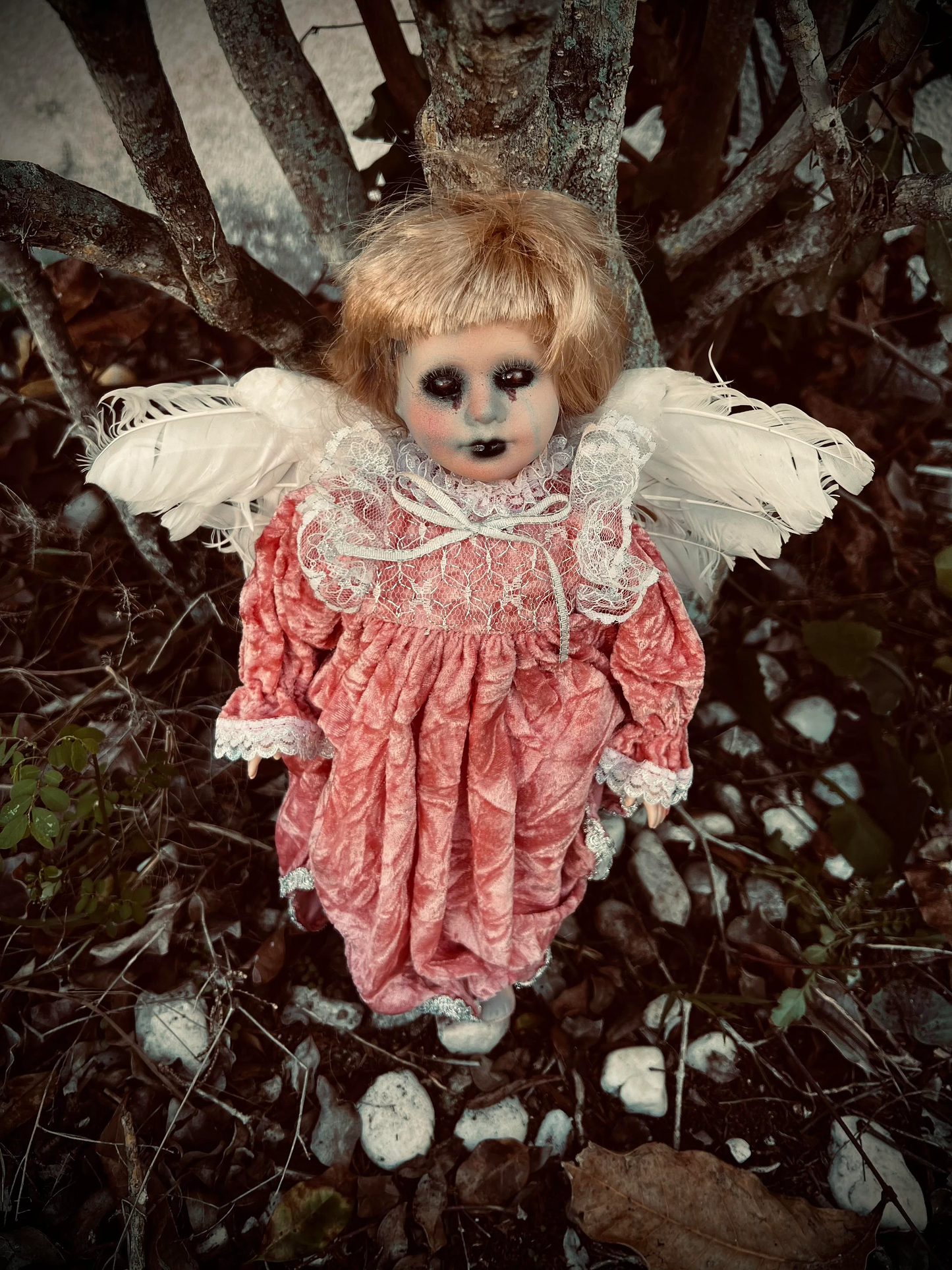 Meet Mabel 14" Doll Angel Porcelain Witchy Creepy Haunted Spirit Infected Scary Spooky Zombie Possessed Fall Gothic Positive Energy