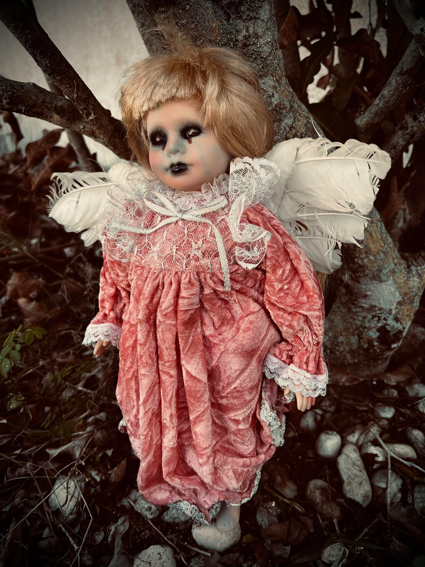 Meet Mabel 14" Doll Angel Porcelain Witchy Creepy Haunted Spirit Infected Scary Spooky Zombie Possessed Fall Gothic Positive Energy