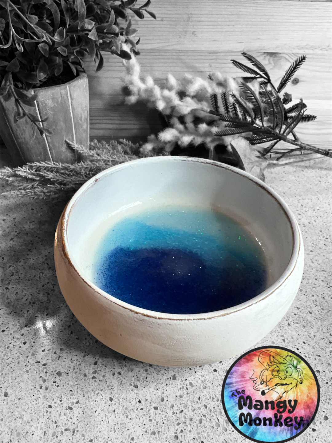 Beach Bowl Trinket Dish - Resin Wooden Bowl