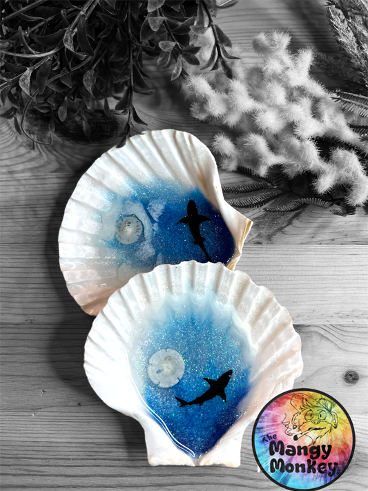 Shark - Resin Shell Ring Dish Trinket Dish